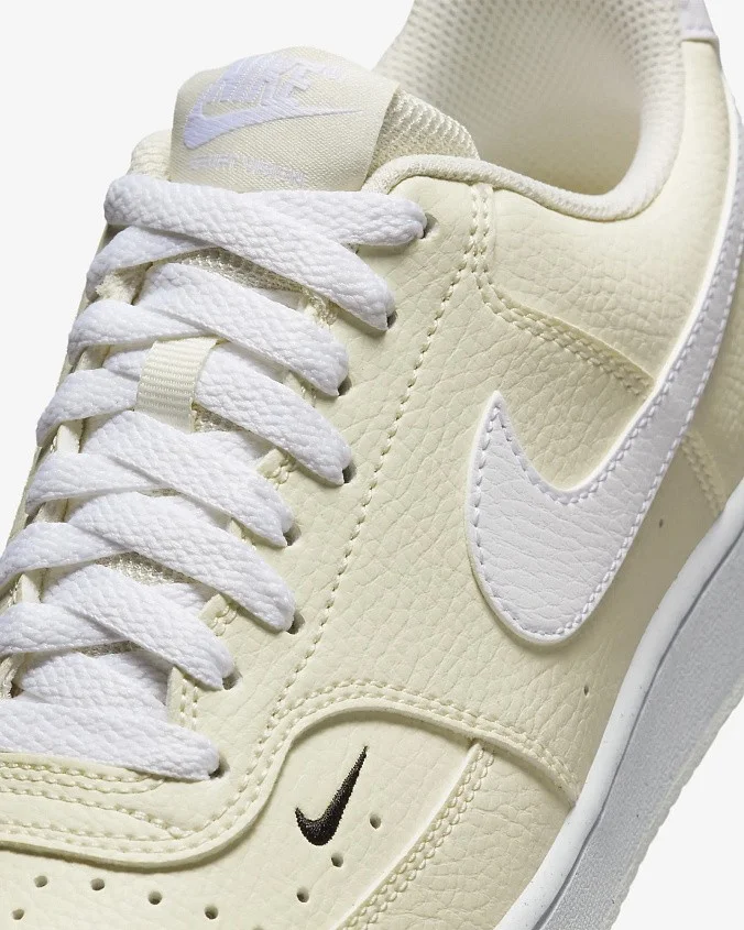 Кроссовки женские Nike Court Vision Low Next Nature White/Black/Pale Ivory