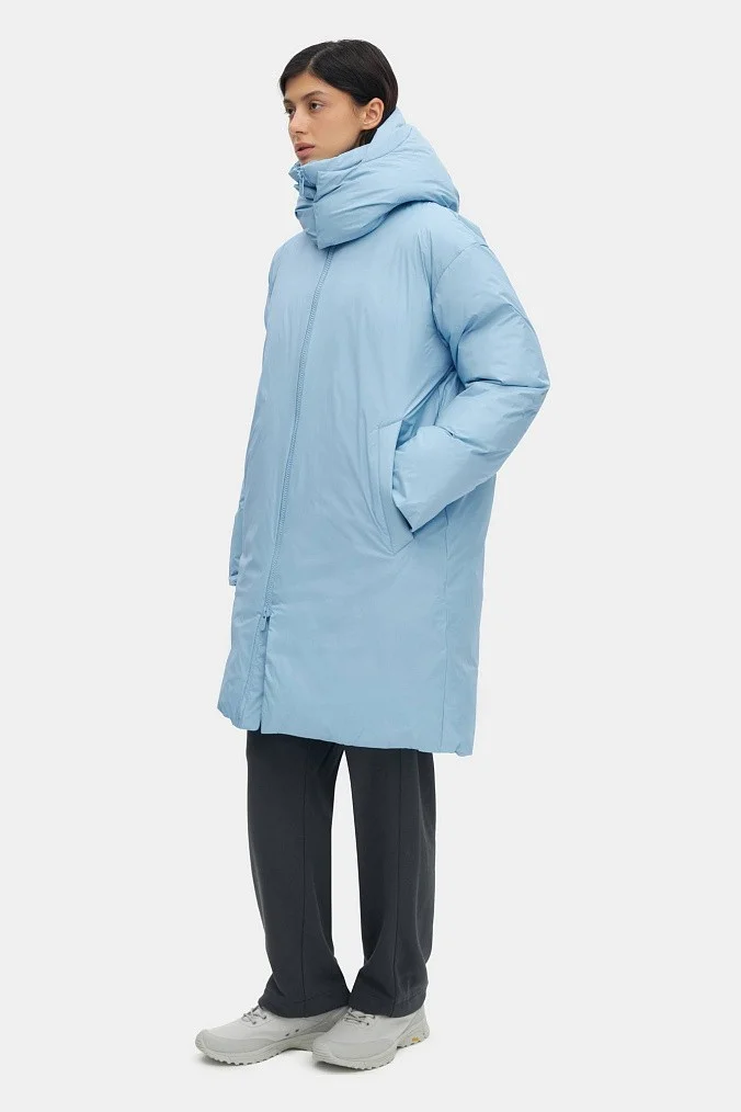 Оверсайз пуховик женский SHU голубой