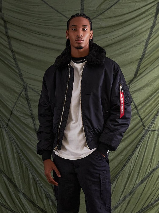 Куртка бомбер мужская Alpha Industries B-15 Heritage Black