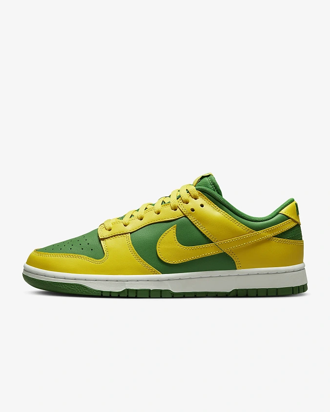 Кроссовки Nike Dunk Low Reverse Brazil Apple Green/Yellow Strike White